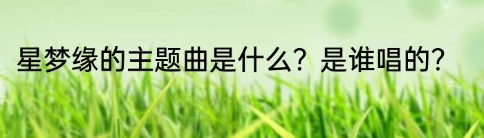 星梦缘的主题曲是什么？是谁唱的？