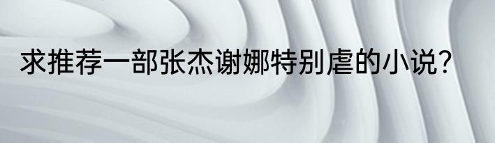 求推荐一部张杰谢娜特别虐的小说？