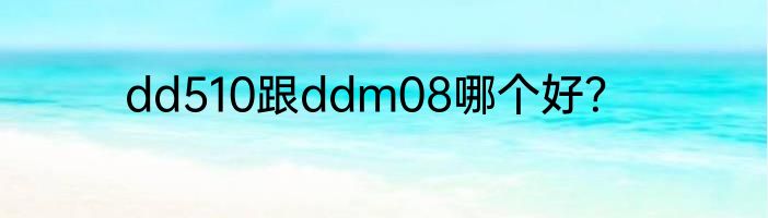 dd510跟ddm08哪个好？