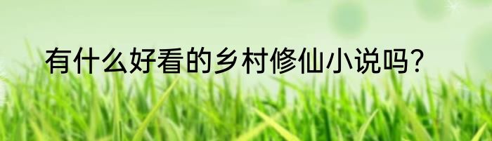 有什么好看的乡村修仙小说吗？