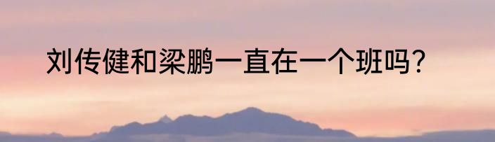 刘传健和梁鹏一直在一个班吗？