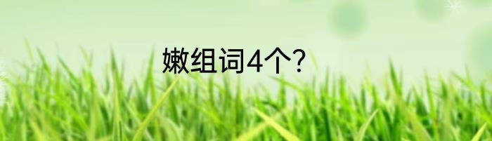 嫩组词4个？