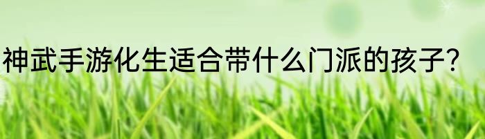 神武手游化生适合带什么门派的孩子？
