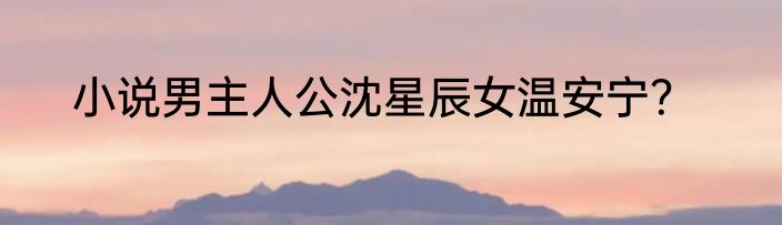 小说男主人公沈星辰女温安宁？