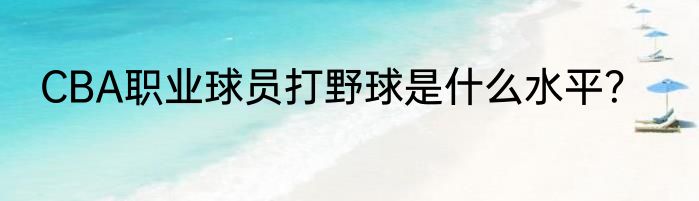 CBA职业球员打野球是什么水平？