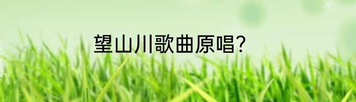 望山川歌曲原唱？