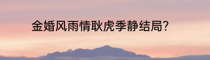 金婚风雨情耿虎季静结局？