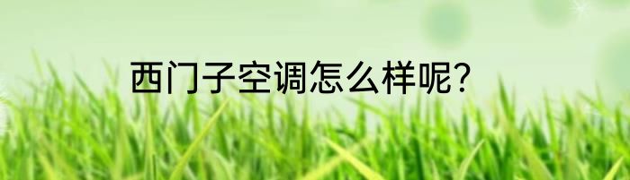 西门子空调怎么样呢？