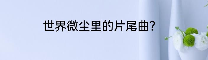 世界微尘里的片尾曲？