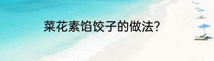 菜花素馅饺子的做法？