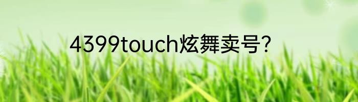 4399touch炫舞卖号？