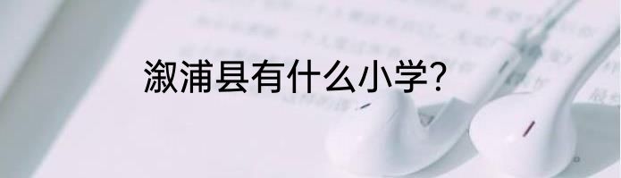 溆浦县有什么小学？