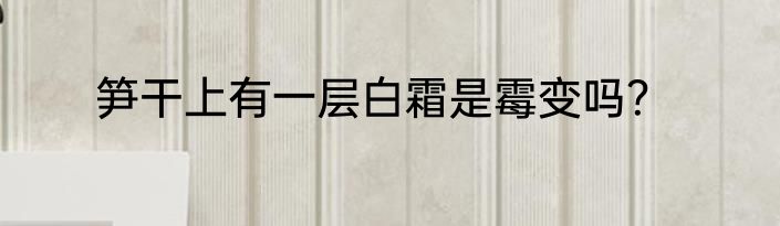 笋干上有一层白霜是霉变吗？