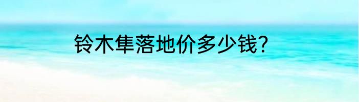 铃木隼落地价多少钱？