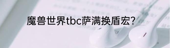 魔兽世界tbc萨满换盾宏？