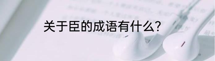 关于臣的成语有什么？