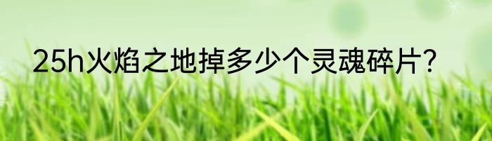 25h火焰之地掉多少个灵魂碎片？