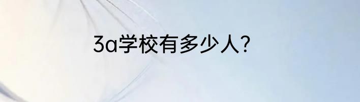 3a学校有多少人？