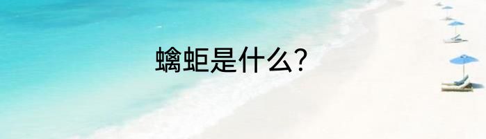 蠄蚷是什么？