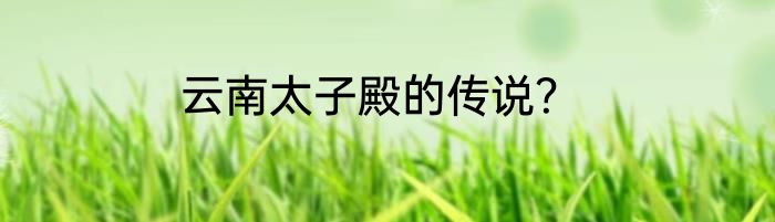 云南太子殿的传说？