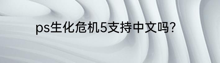 ps生化危机5支持中文吗？