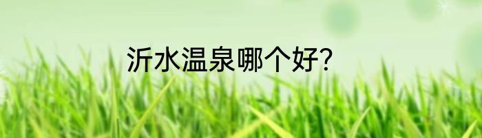沂水温泉哪个好？