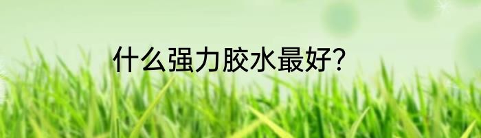 什么强力胶水最好？