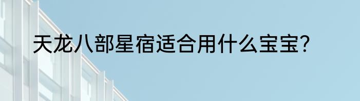 天龙八部星宿适合用什么宝宝？