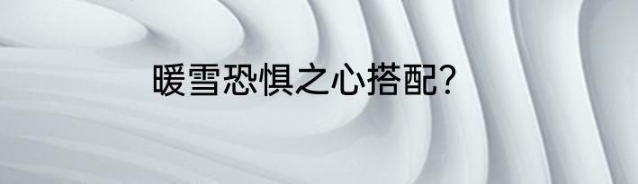 暖雪恐惧之心搭配？