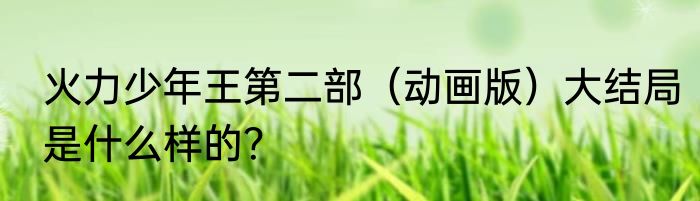 火力少年王第二部（动画版）大结局是什么样的？