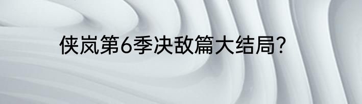 侠岚第6季决敌篇大结局？