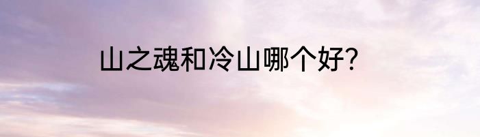 山之魂和冷山哪个好？