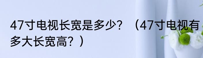 47寸电视长宽是多少？（47寸电视有多大长宽高？）