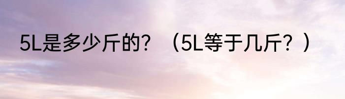 5L是多少斤的？（5L等于几斤？）