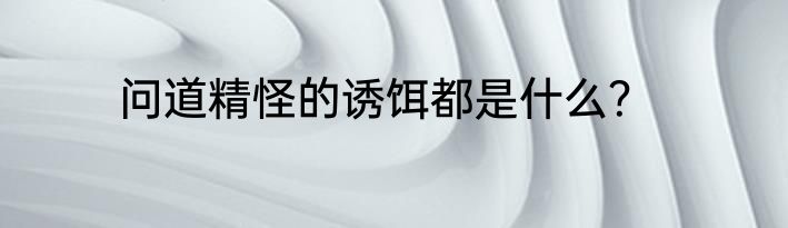 问道精怪的诱饵都是什么？