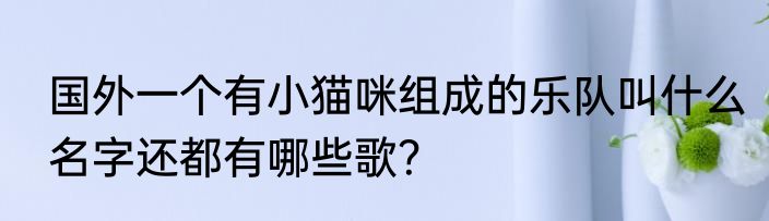 国外一个有小猫咪组成的乐队叫什么名字还都有哪些歌？