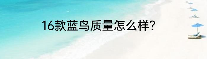 16款蓝鸟质量怎么样？