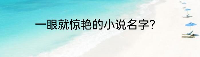 一眼就惊艳的小说名字？