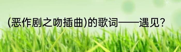 (恶作剧之吻插曲)的歌词——遇见？