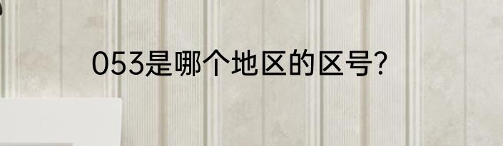 053是哪个地区的区号？