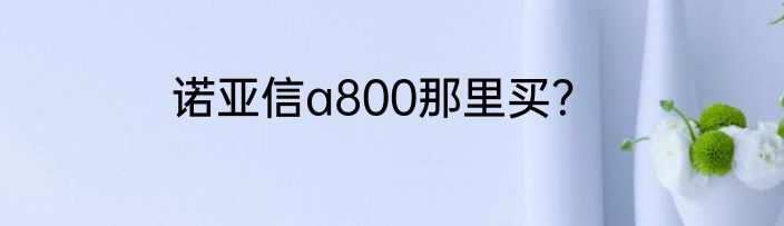 诺亚信a800那里买？