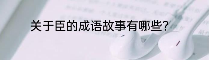 关于臣的成语故事有哪些？