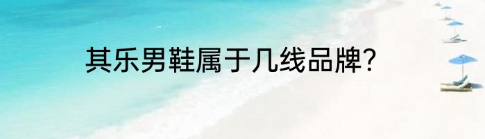 其乐男鞋属于几线品牌？