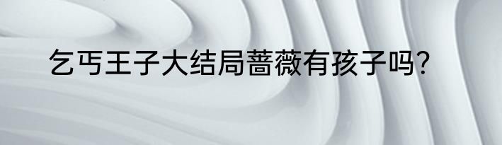 乞丐王子大结局蔷薇有孩子吗？