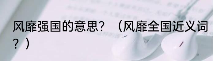 风靡强国的意思？（风靡全国近义词？）