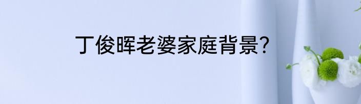 丁俊晖老婆家庭背景？