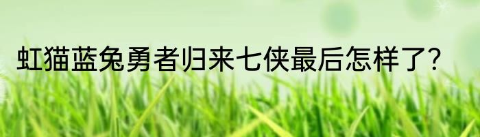 虹猫蓝兔勇者归来七侠最后怎样了？