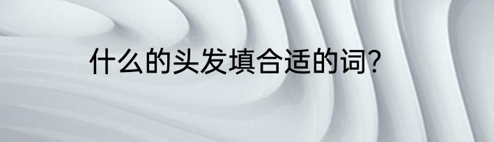 什么的头发填合适的词？