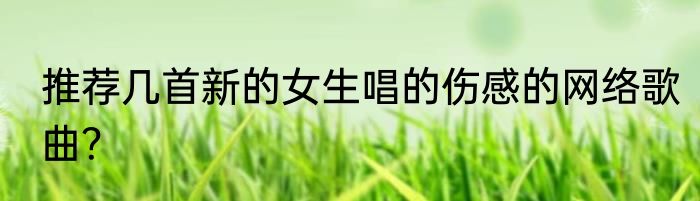 推荐几首新的女生唱的伤感的网络歌曲？
