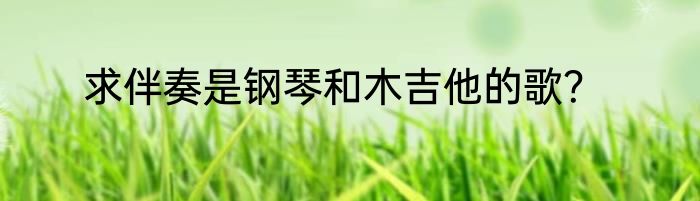 求伴奏是钢琴和木吉他的歌？